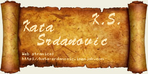 Kata Srdanović vizit kartica